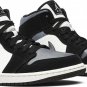 Mens Wmns Air Jordan 1 Mid SE Satin Smoke Grey 852542 011