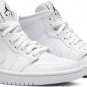Mens Wmns Air Jordan 1 Mid White Snakeskin BQ6472 110