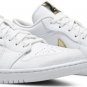 Mens Wmns Air Jordan 1 Retro Low White Metallic Gold CZ4776 100