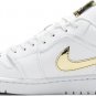 Mens Wmns Air Jordan 1 Retro Low White Metallic Gold CZ4776 100