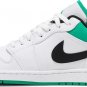 Mens Wmns Air Jordan 1 Low White Lucky Green 553558 129