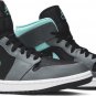 Mens Wmns Air Jordan 1 Mid Grey Aqua 554724 063