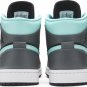 Mens Wmns Air Jordan 1 Mid Grey Aqua 554724 063