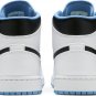 Mens Wmns Air Jordan 1 Mid Laser Blue 554724 141