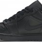 Mens Wmns Air Jordan 1 Low Triple Black 553558 091