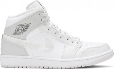 Air Jordan 1 Mid 'Swoosh Logo - Grey Camo' DC9035-100