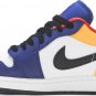Mens Wmns Air Jordan 1 Low White Deep Royal Blue 553558 123