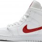 Mens Wmns Air Jordan 1 Mid White University Red BQ6472 106
