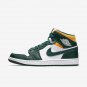 Mens Wmns Air Jordan 1 Mid Seattle Green 554724 371