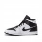 Mens Wmns Air Jordan 1 Mid White Black BQ6472 101