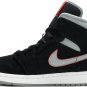 Mens Wmns Air Jordan 1 Mid Black Grey 554724 060