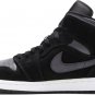 Mens Wmns Air Jordan 1 Mid SE Nylon Black Grey 852542 012