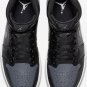 Mens Wmns Air Jordan 1 Mid Dark Grey 554724 041