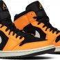 Mens Wmns Air Jordan 1 Mid Black Cone 554724 062