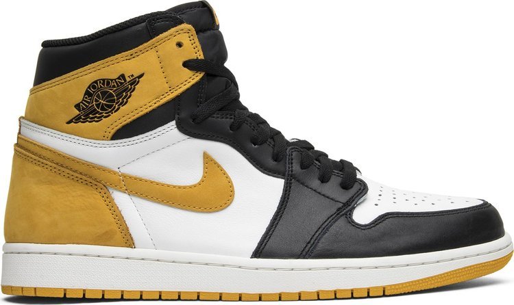 Mens Wmns Air Jordan 1 Retro High OG Yellow Ochre 555088 109