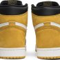 Mens Wmns Air Jordan 1 Retro High OG Yellow Ochre 555088 109