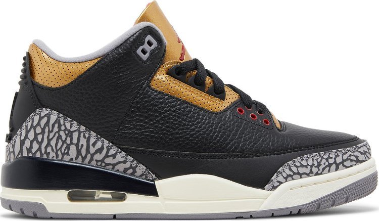 Mens Wmns Air Jordan 3 Retro Black Gold CK9246 067