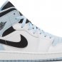 Mens Wmns Air Jordan 1 Mid SE White Ice Blue DV1308 104