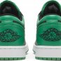 Mens Wmns Air Jordan 1 Low Black Lucky Green 553558 065