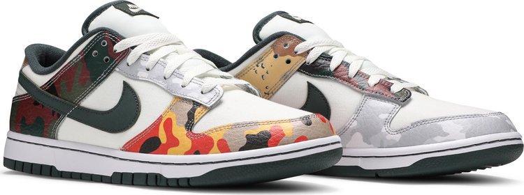 Mens Wmns Dunk Low SE Sail Multi-Camo DH0957 100