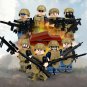 8pcs Custom Mercenary Assortment Minifigures With Weapons & Accessories