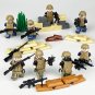 8pcs Custom Mercenary Assortment Minifigures With Weapons & Accessories