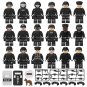 Black Special Police Force Military Toy with Built-up Minions Belt Police Dog Shield