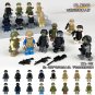 18pcs USA Navy Seals Military Suits Custom Minifigures With Weapons & Accessories