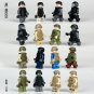 18pcs USA Navy Seals Military Suits Custom Minifigures With Weapons & Accessories