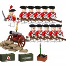 11pcs Custom British Redcoat Infantry Army Set C Minifigure Building Block Toys Gifts