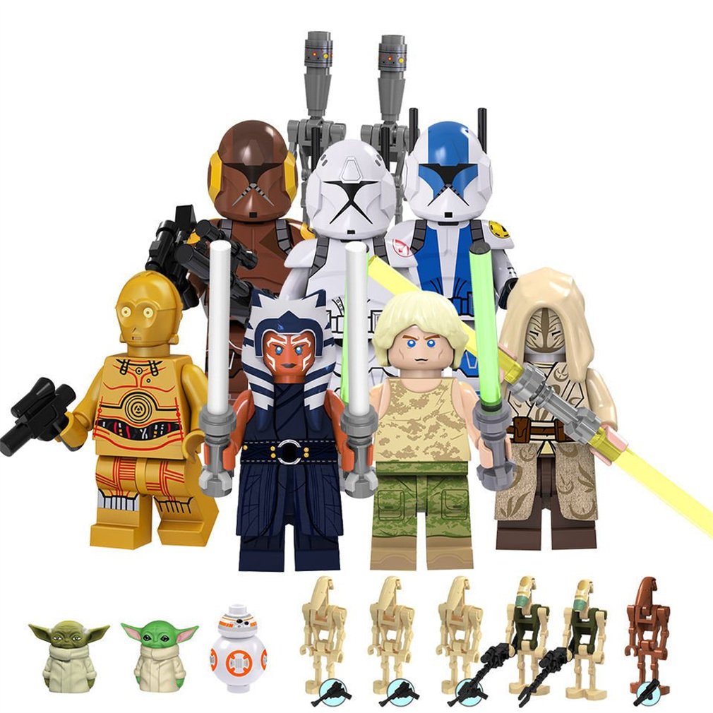 8pcs Jedi Temple Guard Spec Ops Clone Trooper Minifigure Toys