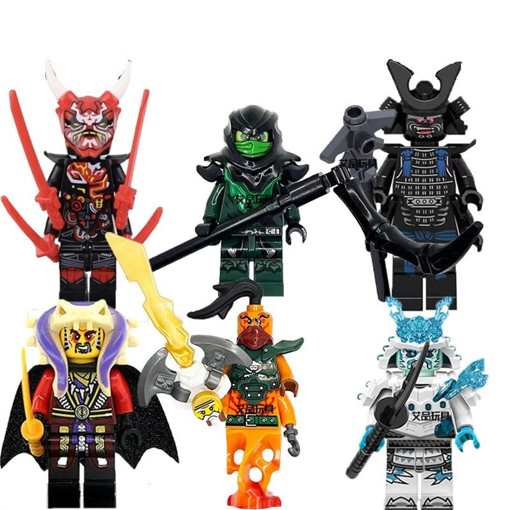 6pcs Morro Mr. E Master Chen Garmadon Ice Emperor Nadakhan minifigure Toys