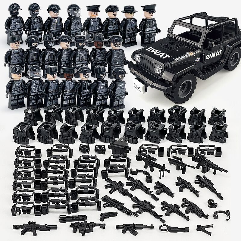 22-Piece SWAT Team Minifigures Weapons Pack Toys
