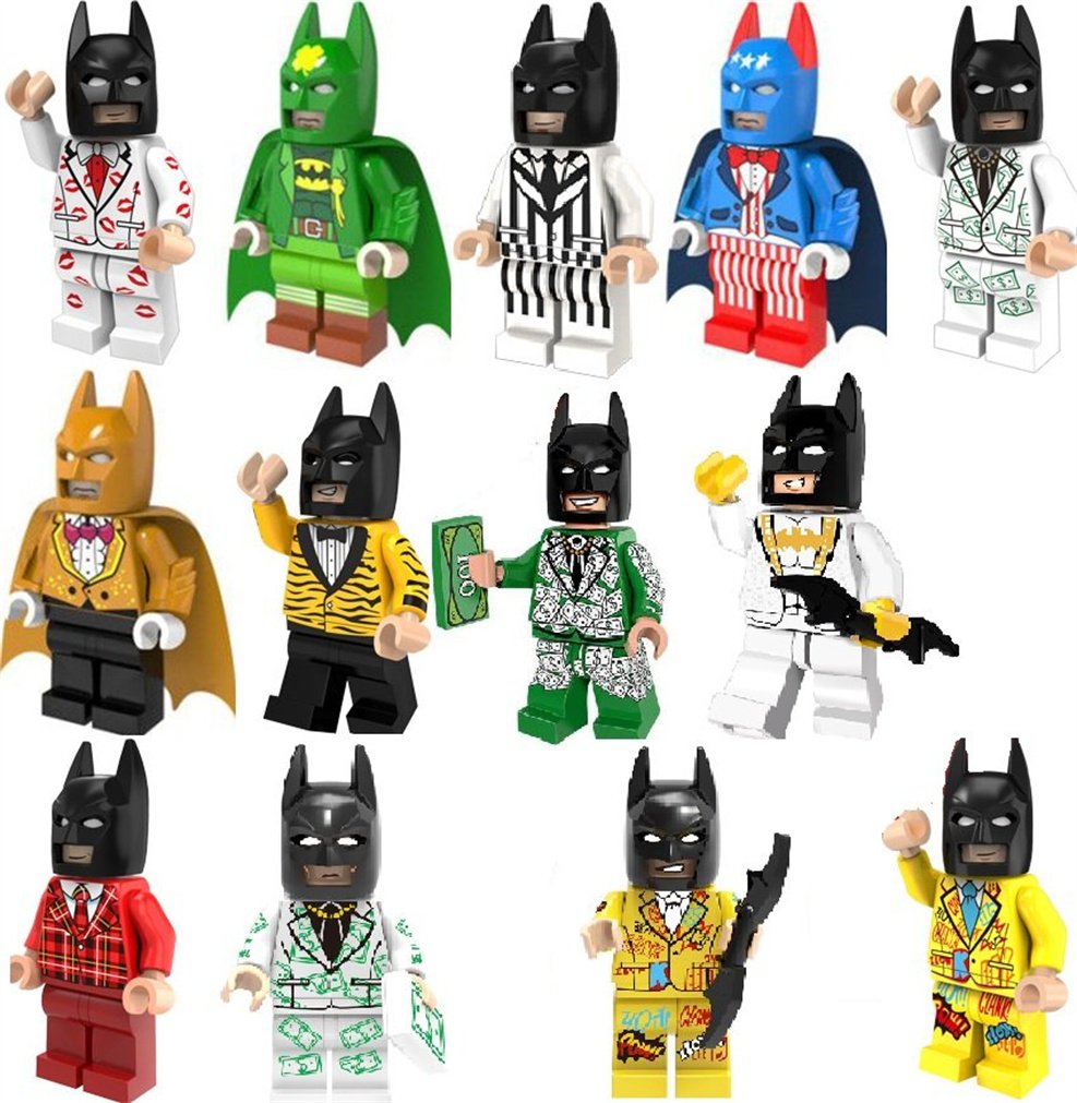 13pcs Bat man in Suits Custom Minifigure