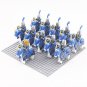 22pcs Mounted Blue Lion Knights Army Minifigures