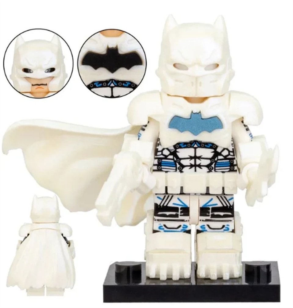 1pcs Batman ( XE Suit Sliver ) Super Hero Custom Minifigure