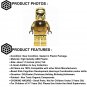 1pcs Iron Man Mark 21 Midas Chrome Marvel Superhero Custom Minifigure Toys