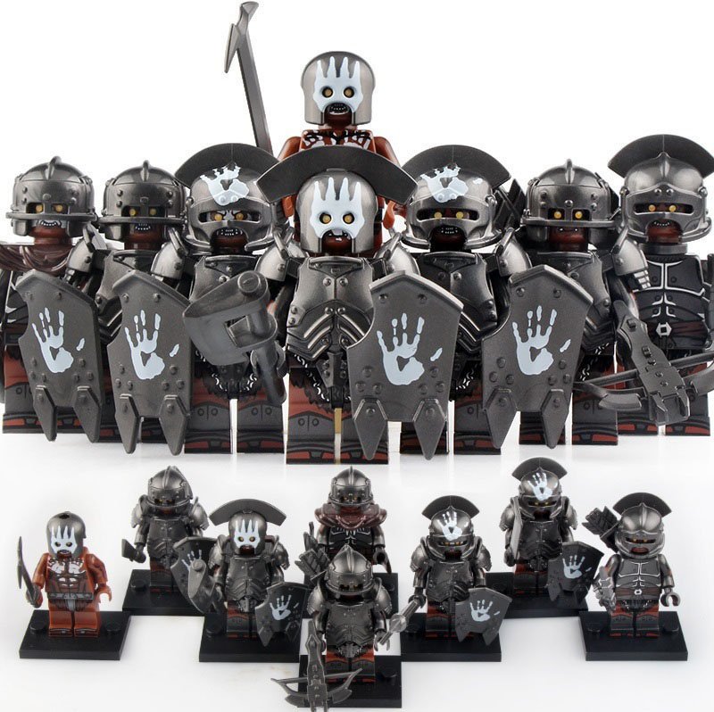 8pcs Assortment Isengard Uruk-hai Warriors Army Soliders Minifigure Toys