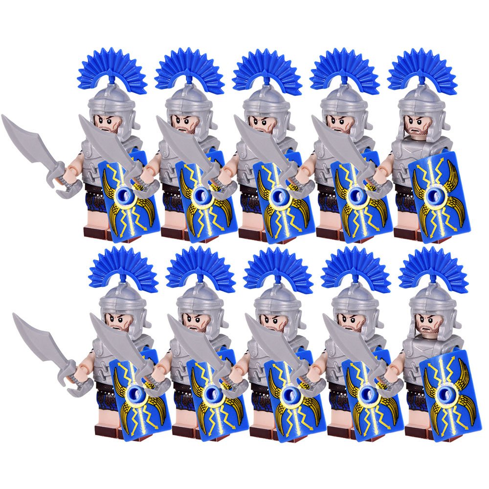 10pcs Roman Empire Roman Centurions (Blue) Minifigure