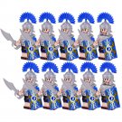 10pcs Roman Empire Roman Centurions (Blue) Minifigure