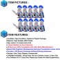 10pcs Roman Empire Roman Centurions (Blue) Minifigure