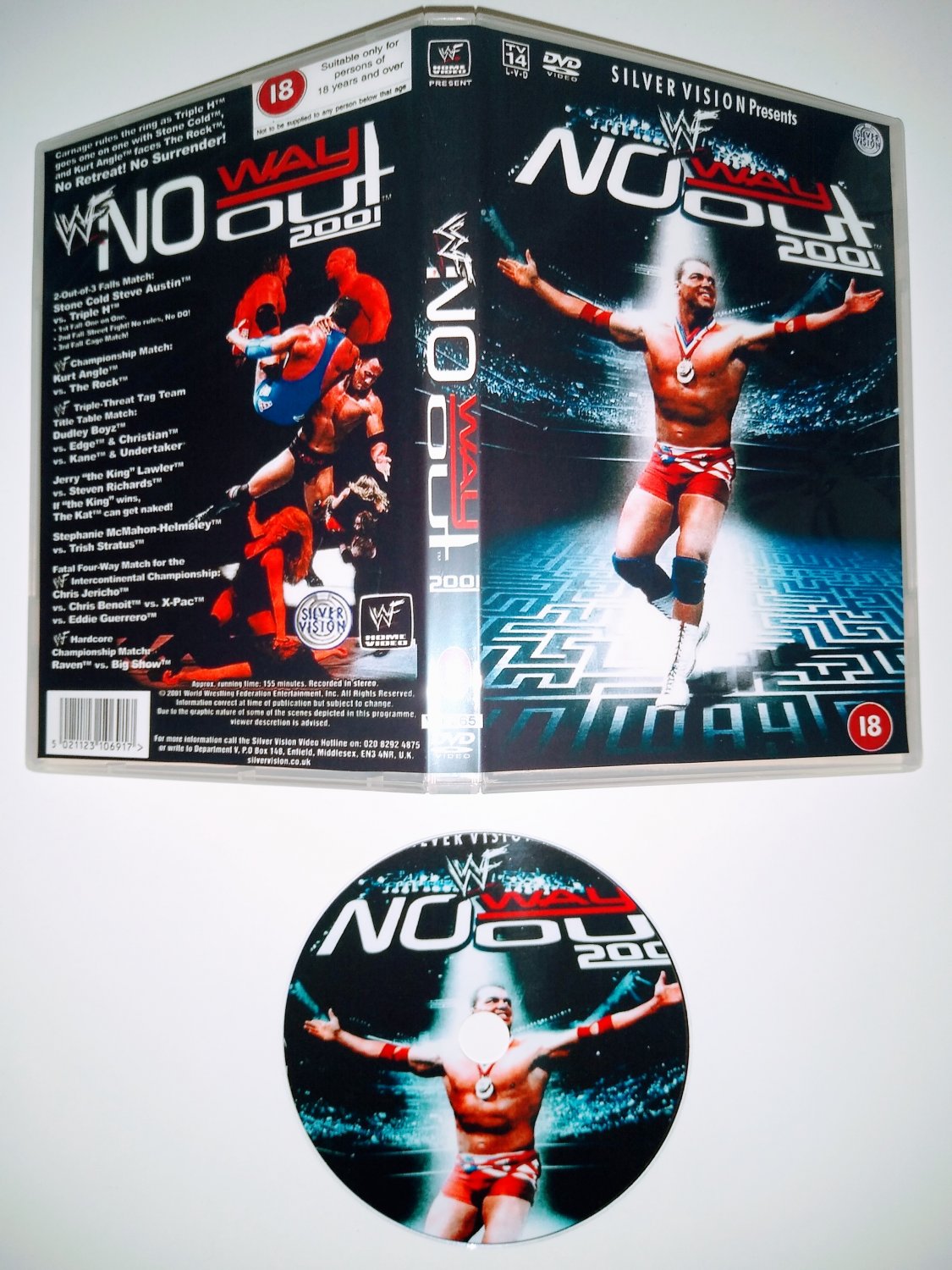 WWF 2001 NO WAY OUT 3 DVD & Case