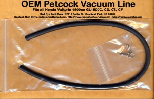 OEM Petcock Vacuum Line, Viton-B (Version 2) Honda Valkyrie GL1500C GL1500CD GL1500CT GL1500CF