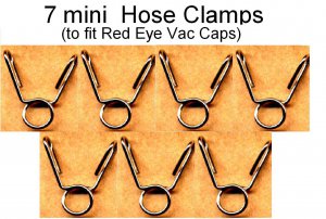7 Mini Hose Clamps for  Red Eye vacuum hardware,  GL1500C GL1500CD GL1500CT GL1500CF