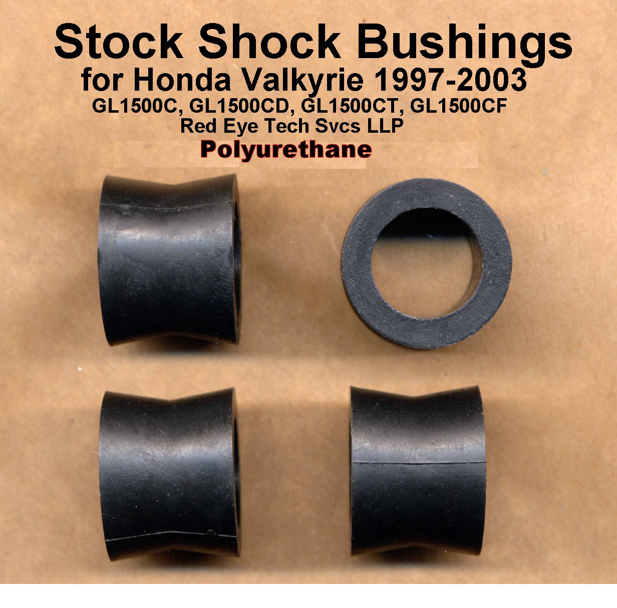 Rear Shock Bushing Kit Ver. 2, Polyurethane ( fits Valkyrie GL1500C,CD