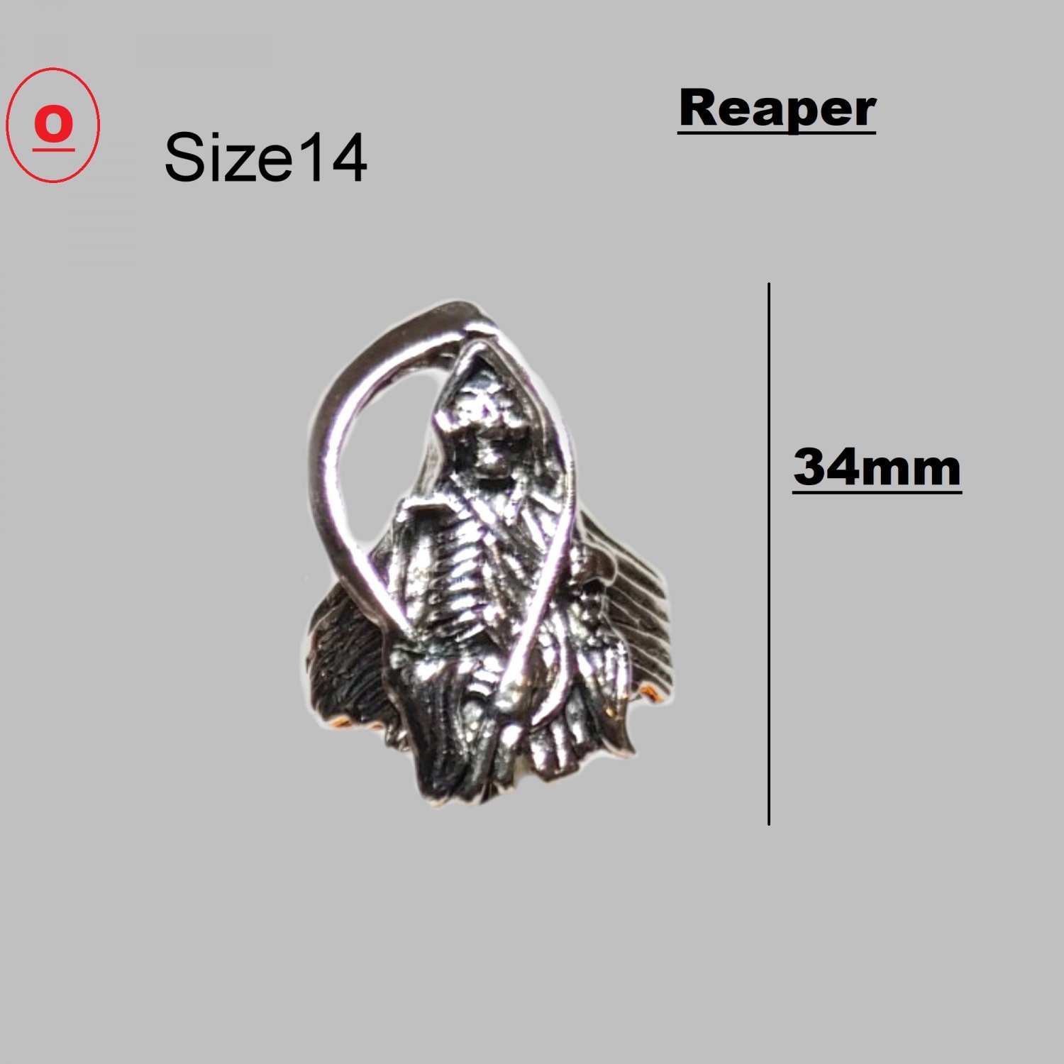 Stainless Steel Ring Reaper Size