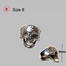 Stainless Steel Skull Ring Size 8