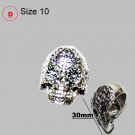 Stainless Steel Skull Size 10