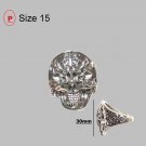 Stainless Steel Skull Ring Size 15