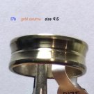 Men's Gold Stainless Steel Ring Band 9.5